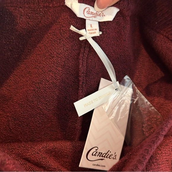 NWT Candies Maroon Heathered Sweater Skirt - Picture 3 of 7